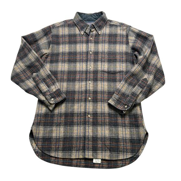 Vintage Pendleton Quilted Wool Shirt Jacket Plaid Button Down Men’s M USA 80s - Picture 1 of 13